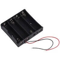 4 x 18650 Battery Holder with 6" Leads